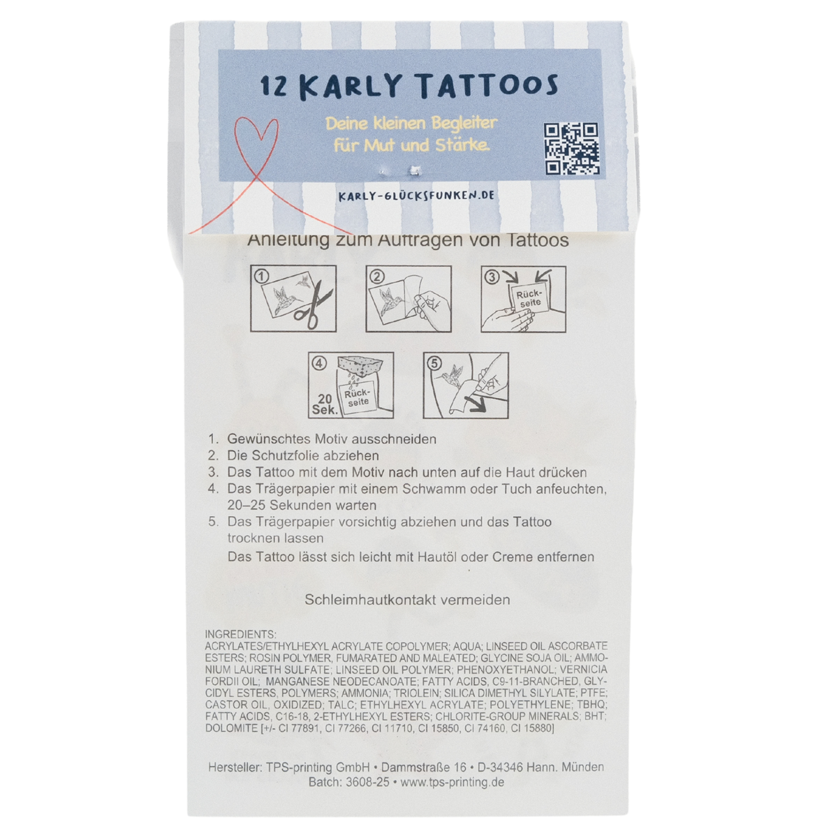 Mutmach-Tattoos (1 Bogen)