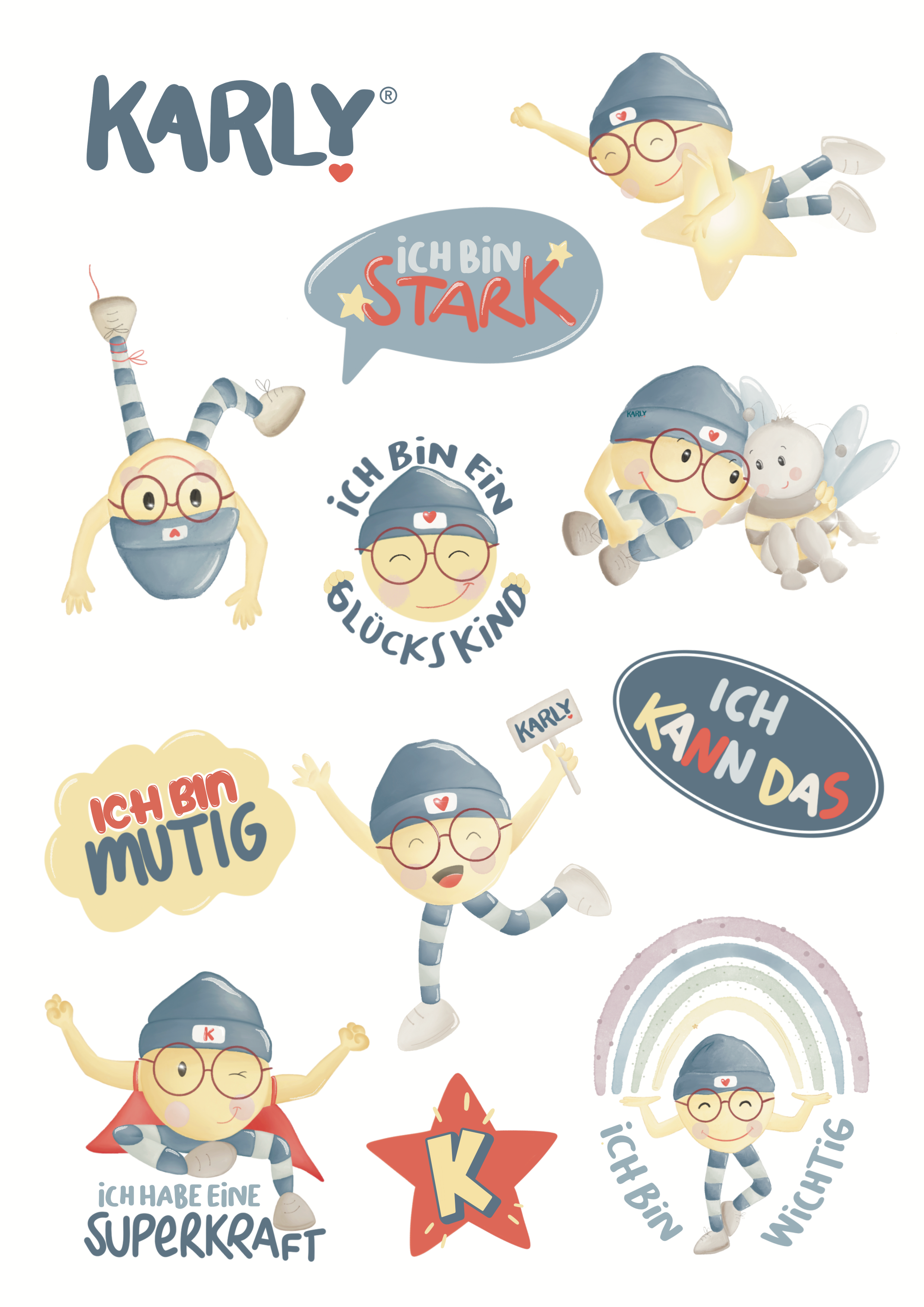 Mutmach-Tattoos (1 Bogen)