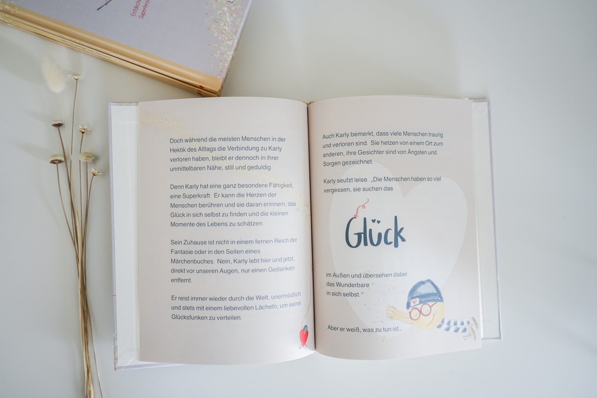 Buch „Karly und die Magie seiner Glücksfunken“ – Blick ins Buch „ Glück“